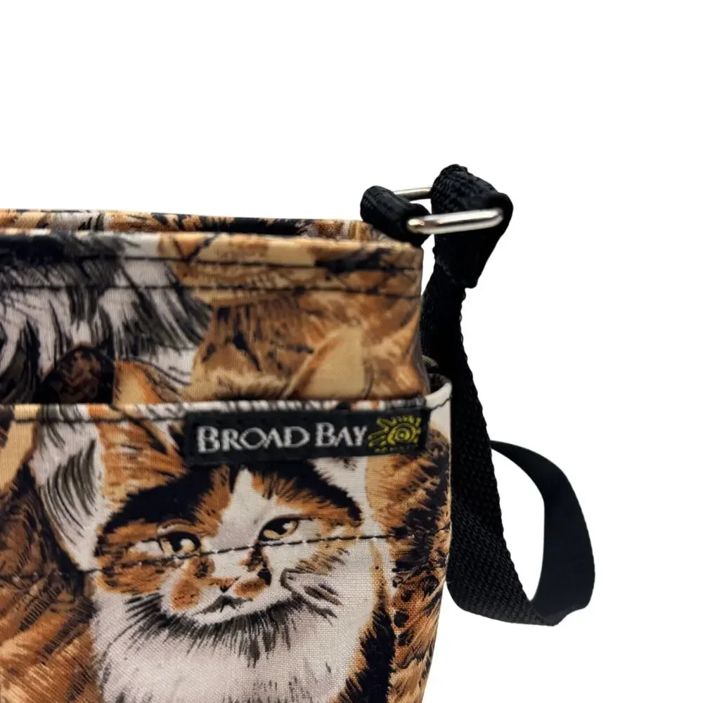 Broad Bay Cat Feline Faces Whimsical Canvas Crossbody Bag